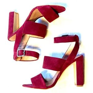 Madewell Octavia Suede Block Heeled Sandals